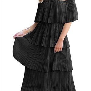 Strapless tiered dress